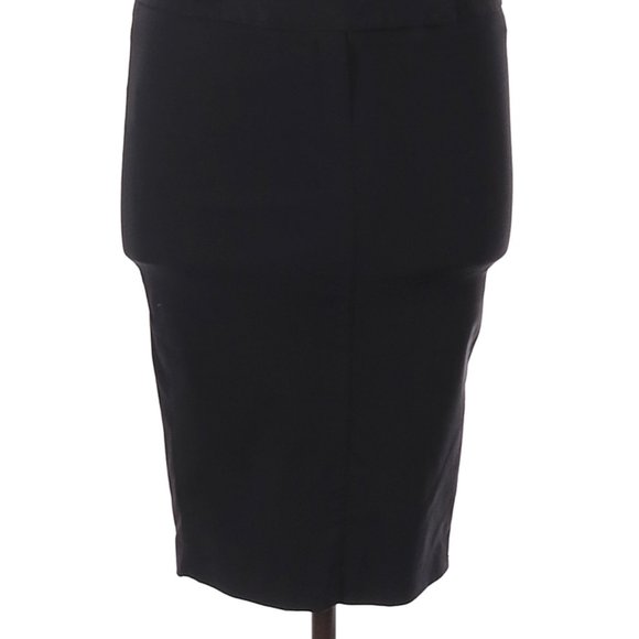 Celyn B. Wool Skirt Blk Buckle Design in Front and Zip Back Slit Sz 6 #531 - Picture 2 of 4